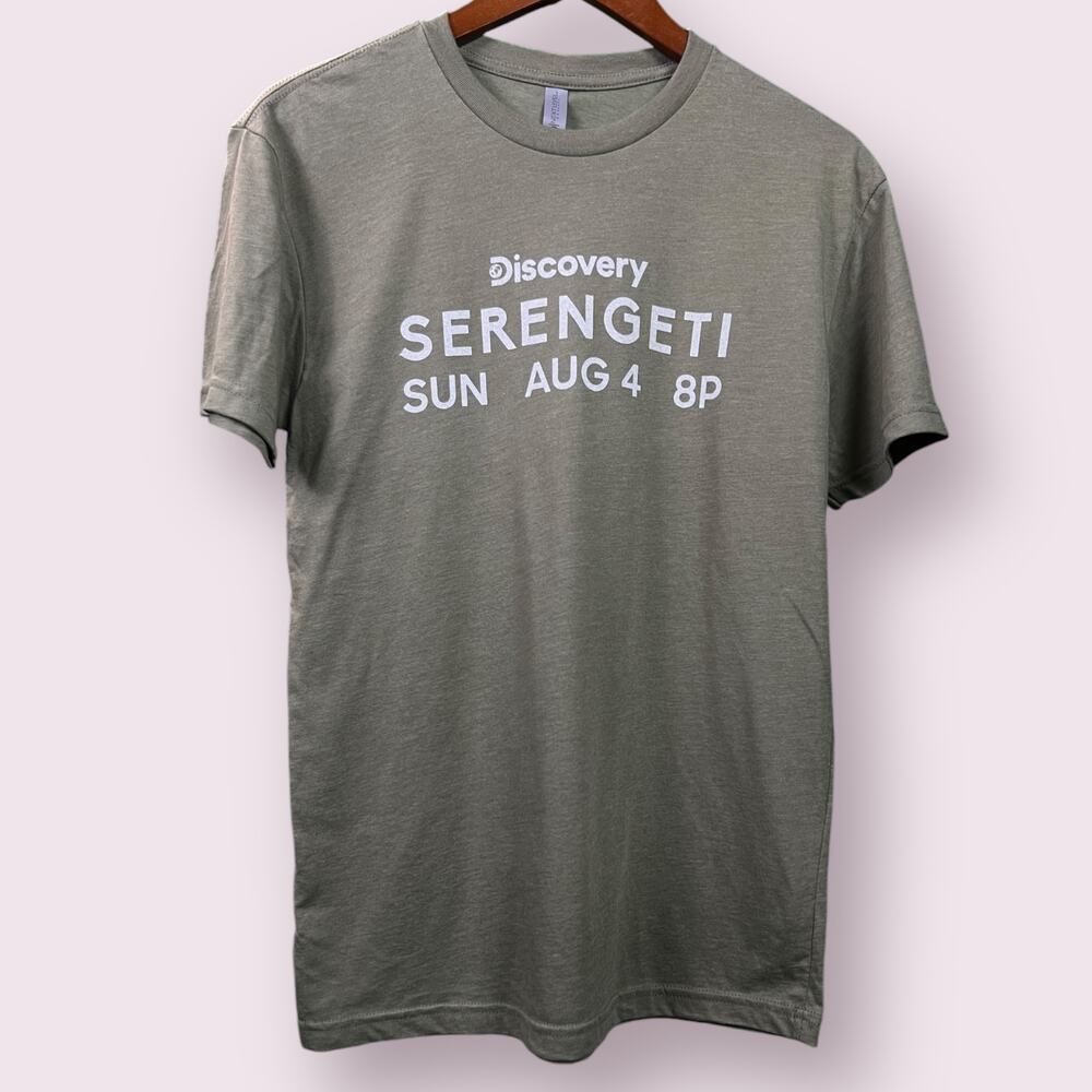 Discovery Channel Serengeti Promo T-shirt Men's Size Small Green NWOT Deadstock